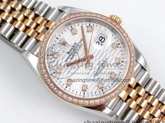 Bracelet Silver 36 Dial Best SS Edition VSF Steel 1:1 904L on 126281rbr Jubilee Textured DateJust VS3235 0216